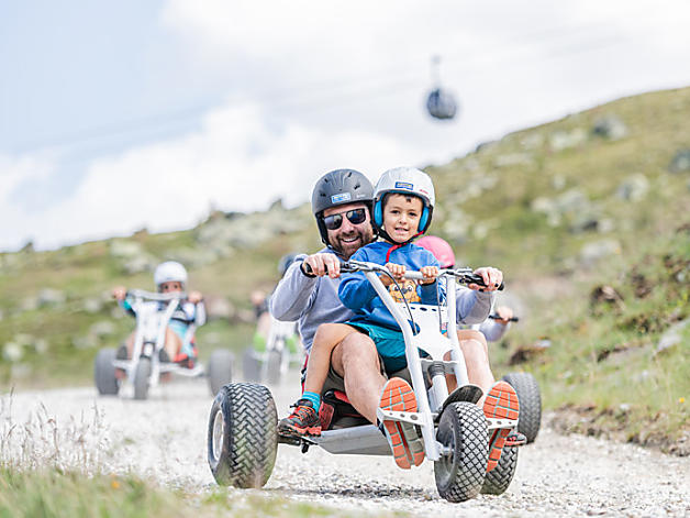 Mountain carting and hiking in northern Italy