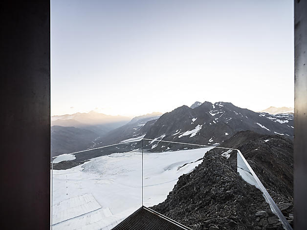 Some glaciers in the Alps are covered in summer
