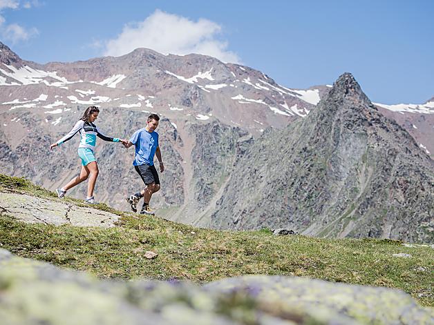 Hiking trail in Val Senales