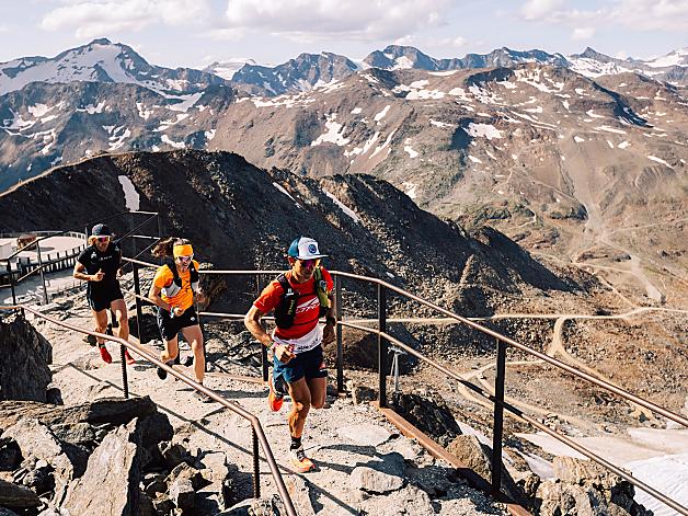 Trail running vacation on the Val Senales Glacier